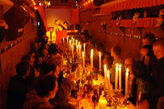 Tafel Kerzen Leuchter Gesellschaft Freunde 