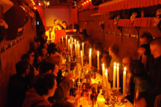 Tafel Kerzen Leuchter Gesellschaft Freunde 